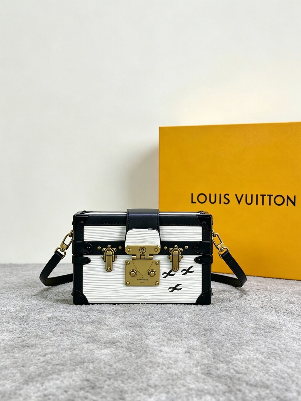 Louis Vuitton Petite Malle Birds Motif Epi White